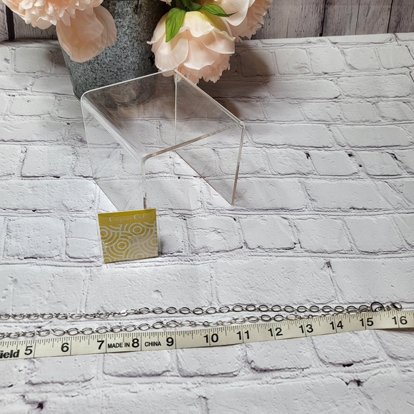 Origami Owl Silver Chain Necklace with Clip and Ghost Armor for Medium Locket - Picture 9 of 9